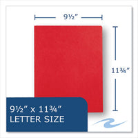Pocket Folder With 3 Fasteners, 0.5" Capacity, 11 X 8.5, Red, 25/box, 10 Boxes/carton, Ships In 4-6 Business Days