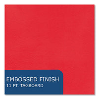 Pocket Folder With 3 Fasteners, 0.5" Capacity, 11 X 8.5, Red, 25/box, 10 Boxes/carton, Ships In 4-6 Business Days