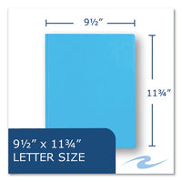 Pocket Folder With 3 Fasteners, 0.5" Capacity, 11 X 8.5, Light Blue, 25/box, 10 Boxes/carton, Ships In 4-6 Business Days