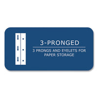 Pocket Folder With 3 Fasteners, 0.5" Capacity, 11 X 8.5, Light Blue, 25/box, 10 Boxes/carton, Ships In 4-6 Business Days