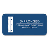 Pocket Folder With 3 Fasteners, 0.5" Capacity, 11 X 8.5, Light Blue, 25/box, 10 Boxes/carton, Ships In 4-6 Business Days