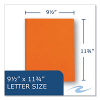 Pocket Folder With 3 Fasteners, 0.5" Capacity, 11 X 8.5, Orange, 25/box, 10 Boxes/carton, Ships In 4-6 Business Days