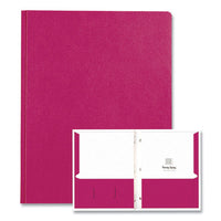 Pocket Folder With 3 Fasteners, 0.5" Capacity, 11 X 8.5, Maroon, 25/box, 10 Boxes/carton, Ships In 4-6 Business Days