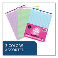 Enviroshades Legal Notepads, 40 Assorted 8.5 X 11.75 Sheets, 54 Notepads/carton, Ships In 4-6 Business Days