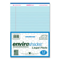 Enviroshades Legal Notepads, 50 Blue 8.5 X 11.75 Sheets, 72 Notepads/carton, Ships In 4-6 Business Days