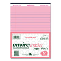 Enviroshades Legal Notepads, 50 Pink 8.5 X 11.75 Sheets, 72 Notepads/carton, Ships In 4-6 Business Days