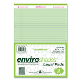 Enviroshades Legal Notepads, 50 Green 8.5 X 11.75 Sheets, 72 Notepads/carton, Ships In 4-6 Business Days