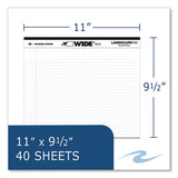 Wide Landscape Format Writing Pad, Medium/college Rule, 40 White 11 X 9.5 Sheets, 18/carton, Ships In 4-6 Business Days