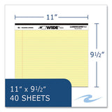 Wide Landscape Format Writing Pad, Medium/college Rule, 40 Canary 11 X 9.5 Sheets, 18/carton, Ships In 4-6 Business Days