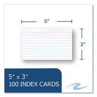 White Index Cards, Narrow Ruled, 3 X 5, White, 100 Cards/pack, 36/carton, Ships In 4-6 Business Days