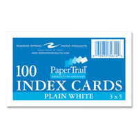 White Index Cards, 3 X 5, 100 Cards, 36/carton, Ships In 4-6 Business Days