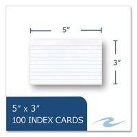 Environotes Recycled Index Cards, Narrow Rule, 3 X 5 White, 100 Cards, 36/carton, Ships In 4-6 Business Days
