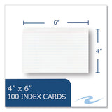 White Index Cards, Narrow Ruled, 4 X 6, 100 Cards, 36/carton, Ships In 4-6 Business Days