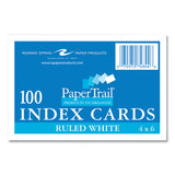 White Index Cards, Narrow Ruled, 4 X 6, 100 Cards, 36/carton, Ships In 4-6 Business Days