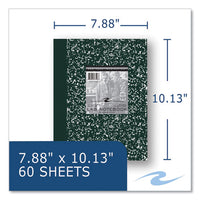 Lab And Science Notebook, Quadrille Rule (5 Sq In), Green Marble Cover, (60) 10.13 X 7.88 Sheets, 24/ct,ships In 4-6 Bus Days