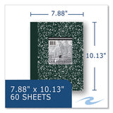 Lab And Science Notebook, Quadrille Rule (5 Sq In), Green Marble Cover, (60) 10.13 X 7.88 Sheets, 24/ct,ships In 4-6 Bus Days