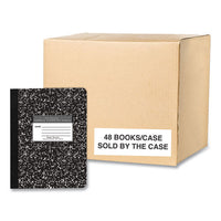 Hardcover Marble Composition Book, Wide/legal Rule, Black Marble Cover, (50) 9.75 X 7.5 Sheet, 48/ct, Ships In 4-6 Bus Days
