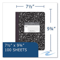 Hardcover Marble Composition Book, Wide/legal Rule, Black Marble Cover, (100) 9.75 X 7.5 Sheet, 12/ct, Ships In 4-6 Bus Days