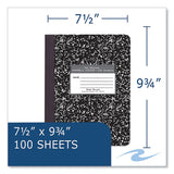 Hardcover Marble Composition Book, Wide/legal Rule, Black Marble Cover, (100) 9.75 X 7.5 Sheet, 12/ct, Ships In 4-6 Bus Days
