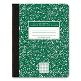 Hardcover Composition Book, Quadrille 5 Sq/in Rule, Green Marble Cover, (100) 9.75 X 7.5 Sheet, 24/ct, Ships In 4-6 Bus Days