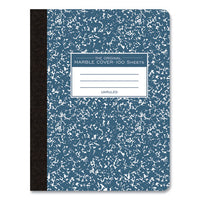 Hardcover Marble Composition Book, Unruled, Blue Marble Cover, (100) 9.75 X 7.5 Sheets, 24/carton, Ships In 4-6 Business Days