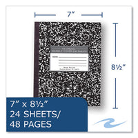 Flexible Cover Composition Notebook, Wide/legal Rule, Black Marble Cover, (100) 8.5 X 7 Sheet, 144/ct, Ships In 4-6 Bus Days