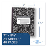Flexible Cover Composition Notebook, Wide/legal Rule, Black Marble Cover, (100) 8.5 X 7 Sheet, 144/ct, Ships In 4-6 Bus Days