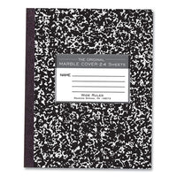 Flexible Cover Composition Notebook, Wide/legal Rule, Black Marble Cover, (100) 8.5 X 7 Sheet, 144/ct, Ships In 4-6 Bus Days