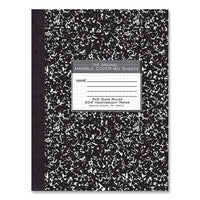Hardcover Composition Book, Quadrille 5 Sq/in Rule, Black Marble Cover, (80) 10.25 X 7.88 Sheet, 24/ct, Ships In 4-6 Bus Days