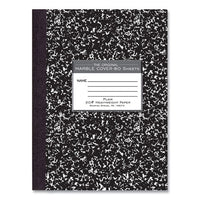 Hardcover Marble Composition Book, Unruled, Black Marble Cover, (80) 10.25 X 7.88 Sheets, 24/ct, Ships In 4-6 Business Days