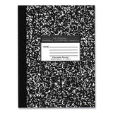 Flexible Cover Composition Book, Med/college Rule, Black Marble Cover, (80) 10.25 X 7.88 Sheet, 48/ct, Ships In 4-6 Bus Days