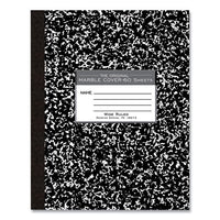 Flexible Cover Composition Notebook, Wide/legal Rule, Black Marble Cover, (60) 10 X 8 Sheet, 72/ct, Ships In 4-6 Bus Days