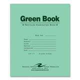 Recycled Exam Book, Wide/legal Rule, Green Cover, (8) 8.5 X 7 Sheets, 600/carton, Ships In 4-6 Business Days