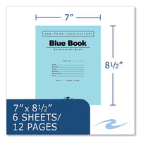 Examination Blue Book, Wide/legal Rule, Blue Cover, (6) 8.5 X 7 Sheets, 1,000/carton, Ships In 4-6 Business Days