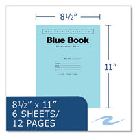 Examination Blue Book, Wide/legal Rule, Blue Cover, (6) 11 X 8.5 Sheets, 500/carton, Ships In 4-6 Business Days