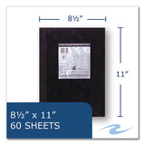 Lab And Science Black Notebook, Quad Rule (5 Sq/in), Black Cover, (60) 11 X 8.5 Sheets, 24/carton, Ships In 4-6 Business Days