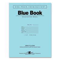 Recycled Exam Book, Wide/legal Rule, Blue Cover, (8) 11 X 8.5 Sheets, 500/carton, Ships In 4-6 Business Days