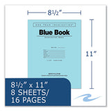 Recycled Exam Book, Wide/legal Rule, Blue Cover, (8) 11 X 8.5 Sheets, 500/carton, Ships In 4-6 Business Days