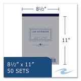 Lab And Science Carbonless Notebook, Quad Rule (4 Sq/in), Gray Cover, (100) 8.5 X 11 Sheets, 24/ct,ships In 4-6 Business Days