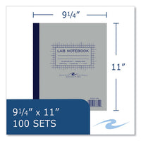 Lab And Science Carbonless Notebook, Quad Rule (4 Sq/in), Gray Cover, (200) 11 X 9.25 Sheets, 5/ct,ships In 4-6 Business Days