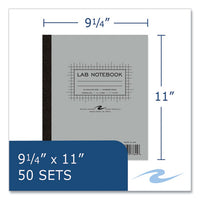 Lab And Science Carbonless Notebook, Quad Rule (4 Sq/in), Gray Cover, (100) 11x9.25 Sheets, 12/ct, Ships In 4-6 Business Days