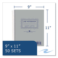 Lab And Science Carbonless Notebook, Quad Rule (4 Sq/in), Gray Cover, (100) 11 X 9 Sheets, 12/ct, Ships In 4-6 Business Days