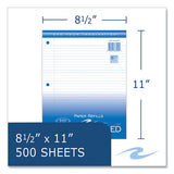 Loose Leaf Paper, 8.5 X 11, 3-hole Punched, College Rule, White, 500 Sheets/pack, 5 Packs/carton, Ships In 4-6 Business Days