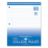 Loose Leaf Paper, 8.5 X 11, 3-hole Punched, College Rule, White, 500 Sheets/pack, 5 Packs/carton, Ships In 4-6 Business Days