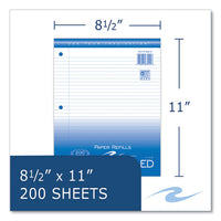 Loose Leaf Paper, 8.5 X 11, 3-hole Punched, College Rule, White, 200 Sheets/pack, 24 Packs/carton, Ships In 4-6 Business Days