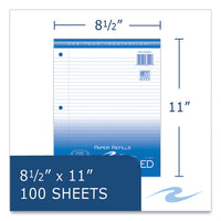 Loose Leaf Paper, 8.5 X 11, 3-hole Punched, College Rule, White, 100 Sheets/pack, 48 Packs/carton, Ships In 4-6 Business Days