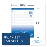 Loose Leaf Paper, 8.5 X 11, 3-hole Punched, College Rule, White, 150 Sheets/pack, 24 Packs/carton, Ships In 4-6 Business Days