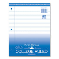 Loose Leaf Paper, 8.5 X 11, 3-hole Punched, College Rule, White, 150 Sheets/pack, 24 Packs/carton, Ships In 4-6 Business Days