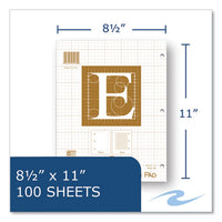 Engineer Pad, Quadrille Rule (5 Sq/in), 100 Buff 8.5 X 11 Sheets, 24/carton, Ships In 4-6 Business Days