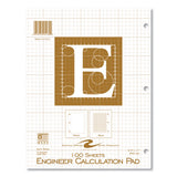 Engineer Pad, Quadrille Rule (5 Sq/in), 100 Buff 8.5 X 11 Sheets, 24/carton, Ships In 4-6 Business Days